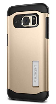 Spigen Slim Armor Galaxy S7 Edge Case with Kickstand and Air Cushion Technology and Hybrid Drop Protection for Samsung Galaxy S7 Edge 2016 - Champagne Gold (Certified Refurbished)