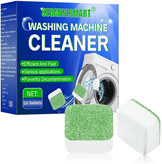 Washing Machine Cleaner,Washing Machine Cleaner Tablet,Effervescent Tablet Washer Cleaner,Solid Washer Deep Cleaning Tablet,Professional Strength Stain and Odor Eliminator for Home & Kitchen (16Pcs)