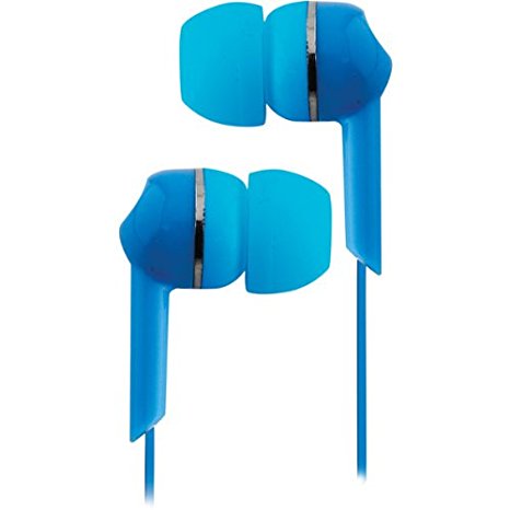 Coby CVE56BLU Jammerz Moods Colorful Isolation Stereo Earphones, Blue (Discontinued by Manufacturer)