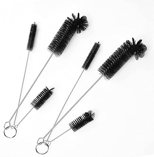 ALINK Kitchen Bottle Cleaning Brushes Set - Pack of 6 Black Bottle Cleaner