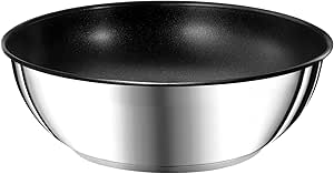 Tefal Ingenio Preference Wok-Pfanne, 26 cm, stapelbar, Edelstahl, sichere Antihaftbeschichtung, Induktion, vielseitig einsetzbar, platzsparend, Temperaturanzeige, L9737702