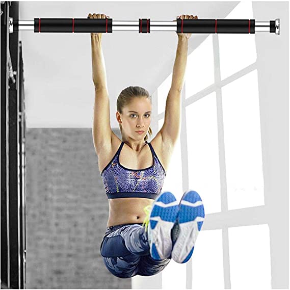 Pull Up Bar - Chin Up Bar for Doorway No Screws, Heavy Duty Home Fitness Door Exercise Bar, Upper Body Workout Bar Adjustable 23.6~39.3in Width & 440 lbs (from US, Black)