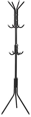 Rehomy Metal Coat Stand Hanger Standing Coat Rack Stand Premium Easy Assembly Coat Rack Tree (Pink)