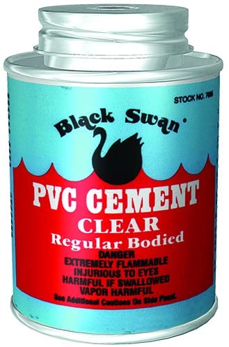 Black Swan PVC1 PVC Cement, Clear, Small, 118 ml