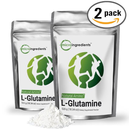 Pure L-Glutamine Powder (1.04 Kg, 2.29) Naturally Fermented from Non-GMO Vegetable Source, Vegan, No Artificial Sweeteners, Colors, or Flavors