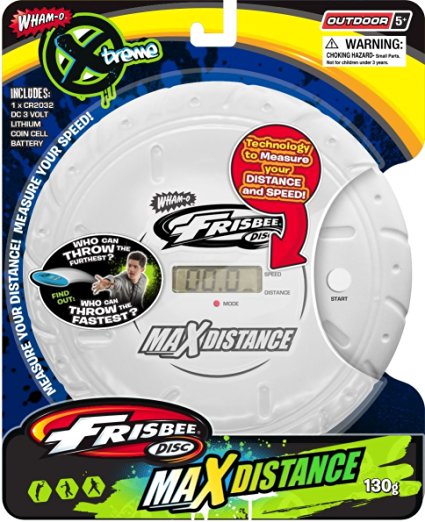 Wham-O Xtreme Frisbee Disc MaXdistance Digital Speed Distance Reader 130g - Exclusive White