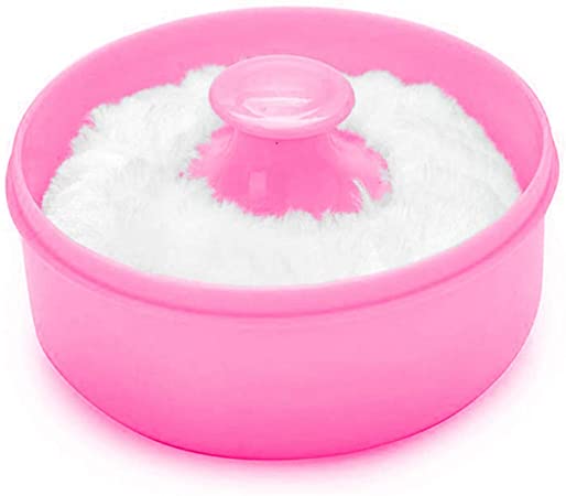 LJSLYJ Soft Face Body Cosmetic Powder Puff Talcum Powder Sponge Box Case Container