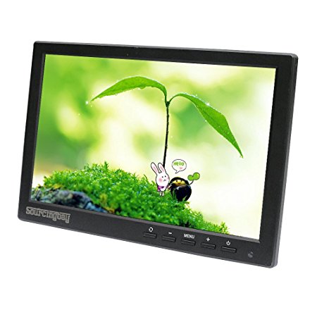 Sourcingbay Mini 10 inch CCTV LCD Monitor for Security Surveillance System,Support HDMI/BNC/VGA/Video/Audio,1280*800,16:9