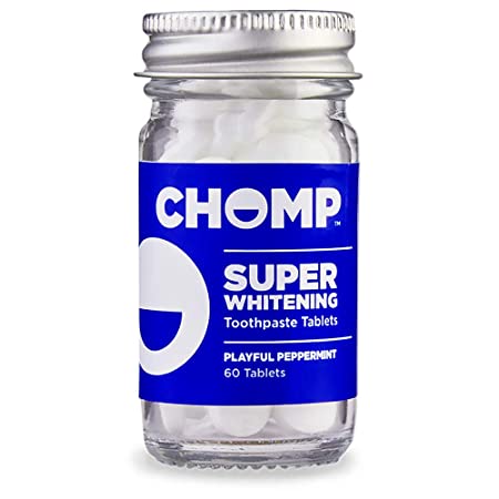Chomp Toothpaste Tablets, Peppermint, Whitening 60 Count