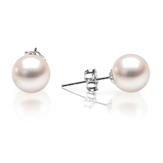 14K Gold AAA  AKOYA Cultured Pearl Stud Earrings - Handpicked