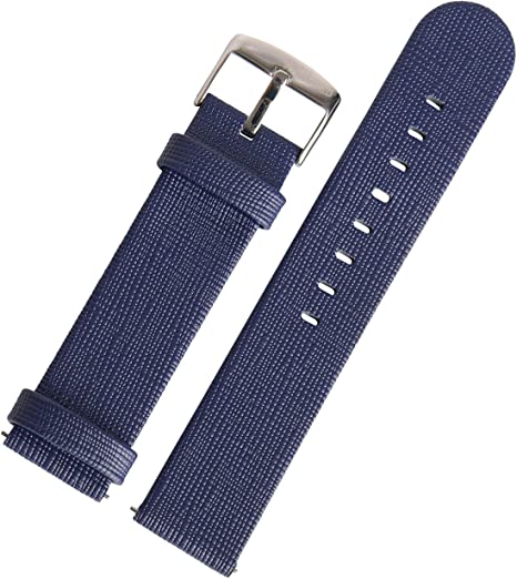 SWISS REIMAGINED Real Leather Quick Release Saffiano Replacement Watch Band Strap