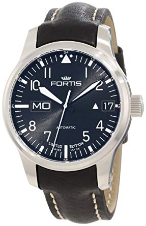 Fortis Men's 700.10.81 L.01 F-43 "Flieger" Black Leather Strap Automatic Watch