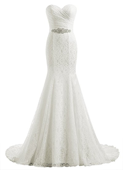 Beautyprom Women's Lace Mermaid Bridal Wedding Dresses