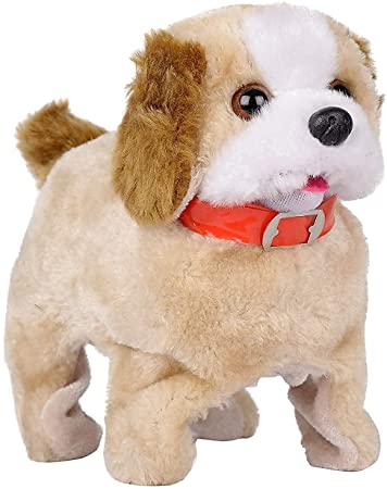 BELOXY Jumping, Walking and Barking Dog Soft Toy Fantastic Puppy Battery Operated Back Flip Jumping Dog Jump Run Toy Kid (Jumping Dog)