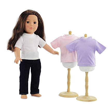 18 Inch Doll Clothes Skinny Jeans and White T-shirt Basics Outfit | 4 Pieces! Fits 18" American Girl Dolls