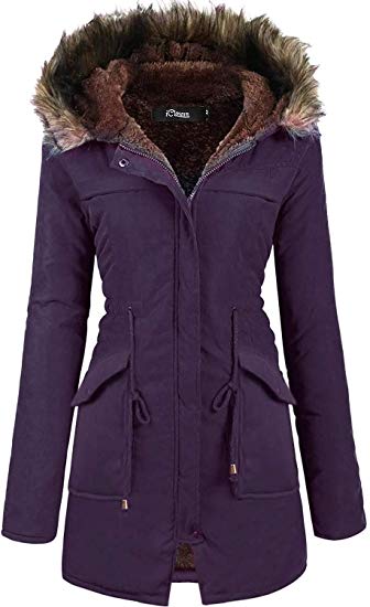 iClosam Women Hooded Warm Long Coats Faux Fur Lined Parka Anroaks Outdoor Jackets