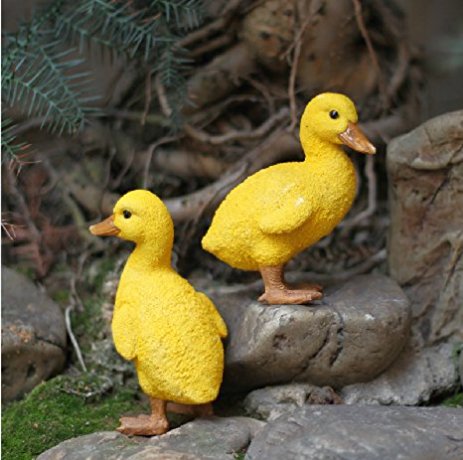 Urparcel Resin Duck figures Garden decoration,Outdoor statue,Yard decoration (a pair)