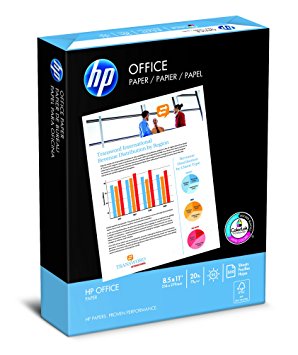 HP Paper, Office Ultra White, 20lb, 8.5 x 11, Letter,  92 Bright, 500 Sheets / 1 Ream (112101R), Made In The USA