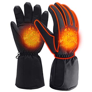 Winter Warm Electric Heated Gloves Rechargeable Battery Powered Men Women Snow Gloves Liners Extreme Cold Weather Gloves Heat Insulated Hand Warmer Winter Waterproof Touch Screen Motorcycle Hunting