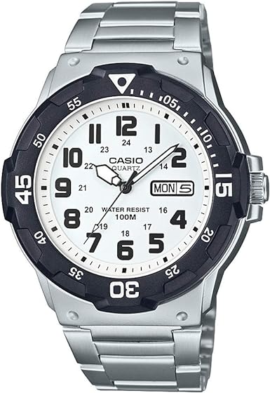 Casio Men's Collection Quartz Watch with Stainless Steel Strap, Silver, 24 (Model: MRW-200HD-7BVEF)