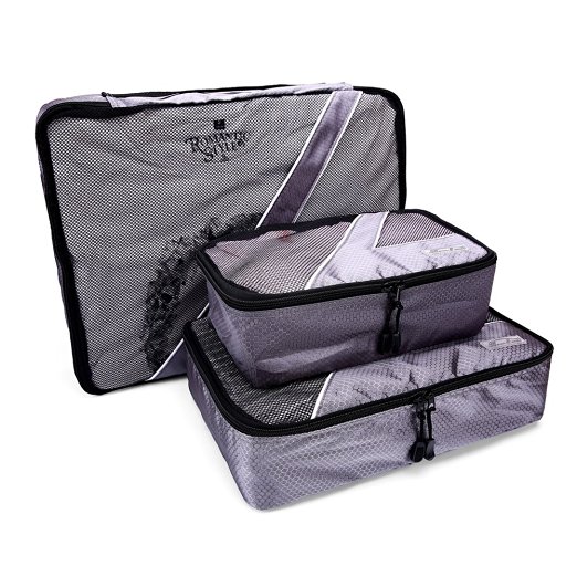 Travel Packing Cubes - 3 pc Set - Packing Organizers for Accessories