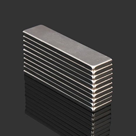 10pcs N52 40x10x2mm Neodymium Super Strong Block Cuboid Magnets Earth Magnets