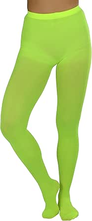 ToBeInStyle Women’s Solid Full Footed Vibrant Color Opaque Fashion Tights Hosiery