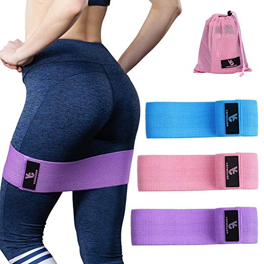 Vinsguir Fabric Resistance Bands for Legs and Butt, Exercise Bands for Women Hip, Circle Workout Bands Wide Fitness Bands for Squats Training, Glutes, Legs and Thigh Shaping