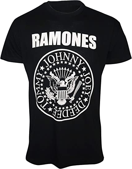 The Ramones Men's Seal Logo Slim Fit T-Shirt Black M