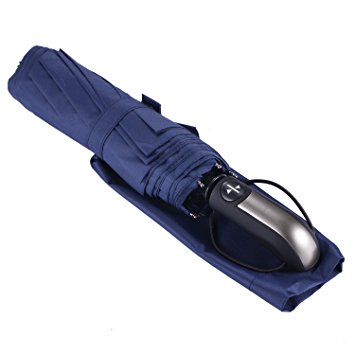 WNOSH Windproof Folding Compact Golf Umbrella Travel Auto Open Close UV Protection