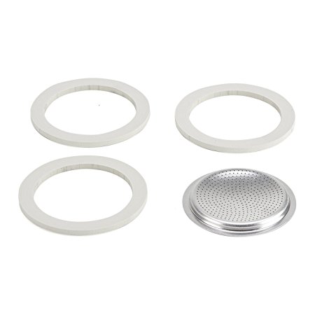 Bialetti Replacement Gasket and Filter For 3 Cup Stovetop Espresso Coffee Makers