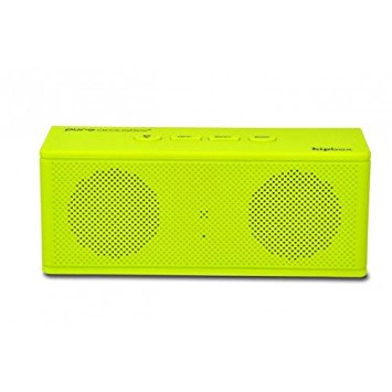 Pure Acoustics HipBox-mini Wireless Portable Bluetooth Companion Speaker with Aux   FM Radio and Phone Call Handling - Lime Green