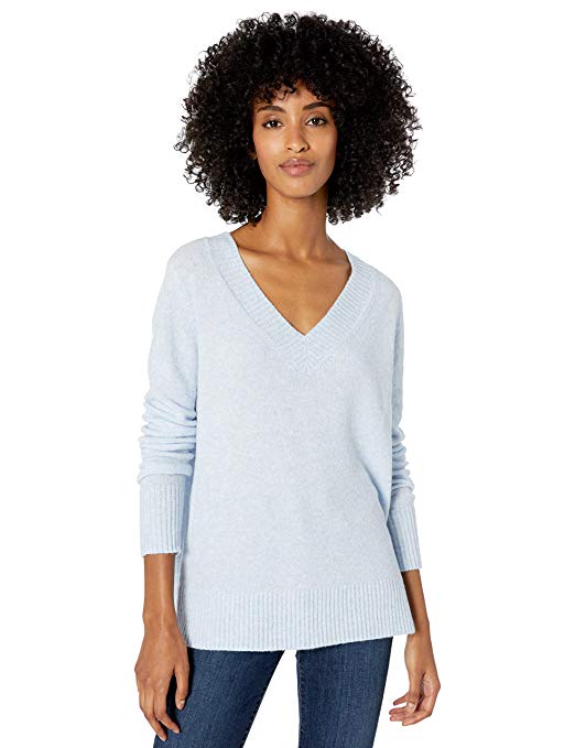 Amazon Brand - Goodthreads Women's Mid-Gauge Stretch V-Neck Sweater