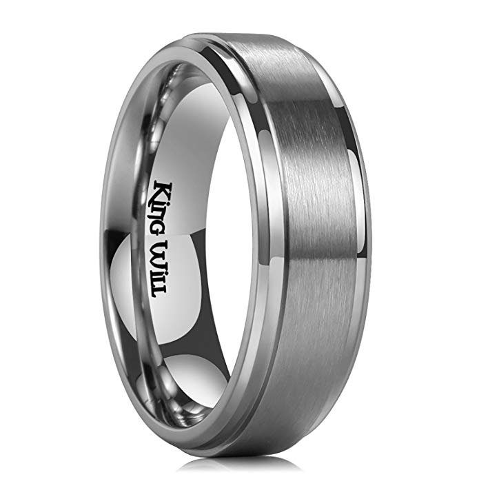 King Will Basic 4mm 6mm 7mm 8mm 9mm Mens Titanium Wedding Ring Matte Finished Wedding Band Comfort Fit Engagement Ring