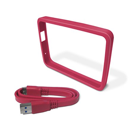 WD Grip Pack for My Passport Ultra 1TB with USB 3.0 Cable, Fuchsia (WDBZBY0000NPM-NASN)