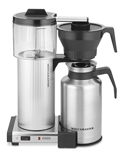 Moccamaster CDT Grand 15-Cup Coffee Brewer with Thermal Carafe, Brushed Silver