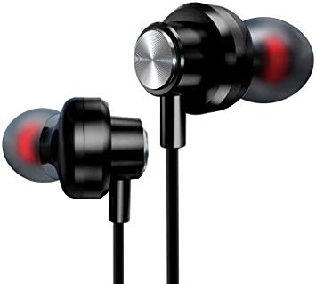 In Ear Earphones Headphones BRINGO X10 Earbuds Powerful Driven Sound Dual Dynamic Drivers Compatible with Samsung , Sony , iPhone , Huawei