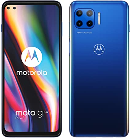 Motorola g 5G plus (5G, 6.7" FHD , Qualcomm Snapdragon SD765, 48MP quad camera system, 5000 mAH battery, Dual SIM, 6/128GB, Android 10), Surfing Blue (Exclusive to Amazon)
