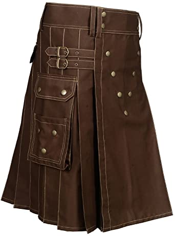 Men's Brown Utility Kilt