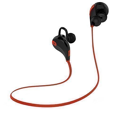 Bluetooth Earphones, Yokkao® Mini Wireless 4.1 Sports Running/ Gym/ Exercise Sweatproof Headsets In-ear Stereo Built-in HD Microphone (Red)