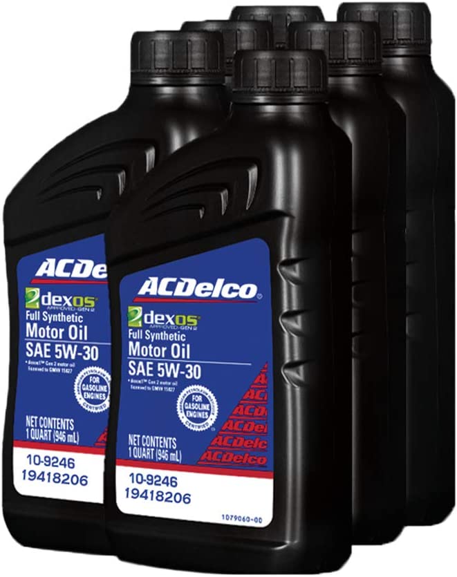 ACDelco 19418206 GM Original Equipment dexos1 5W-30 Full Synthetic Motor Oil - .946 L (Pack of 6)