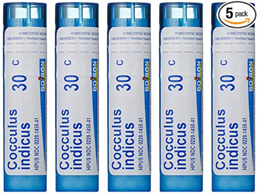 Boiron Cocculus Indicus 30C, Homeopathic Medicine for Motion Sickness (Pack of 5)