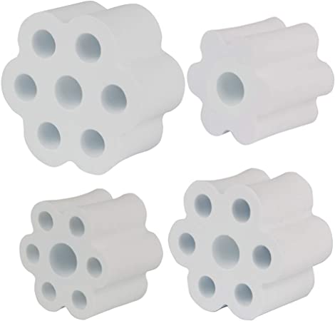 Masbros Cup Turner Foams Set Tumbler Spinner Foams for 1/2" PVC Pipe Fit All Tumblers Bottles Cups with Mouth Opening Width from 2" to 4" (set of 4 for 1/2" PVC Pipe,PVC Pipe Outer Diameter is 0.84")
