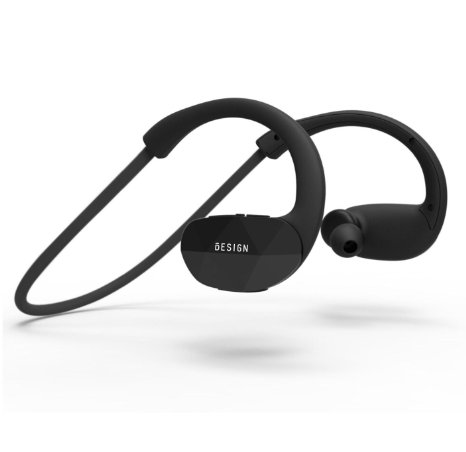 Besign SH01 Bluetooth V41 Headphones Wireless Stereo Sports Headsets Running Gym Exercise Sweatproof Earphones Earbuds with Built-in Mic for Hands Free Calling Black