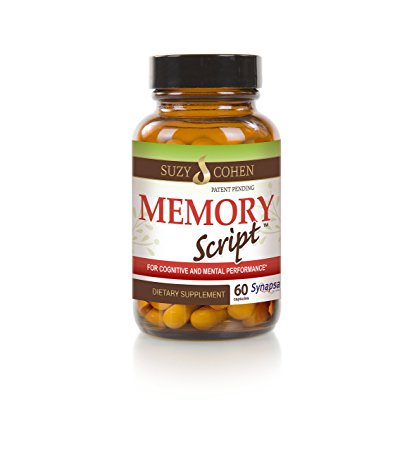 Memory Script - Cognitive and Mental Performance Supplement - 60 ct - By Suzy Cohen, RPh