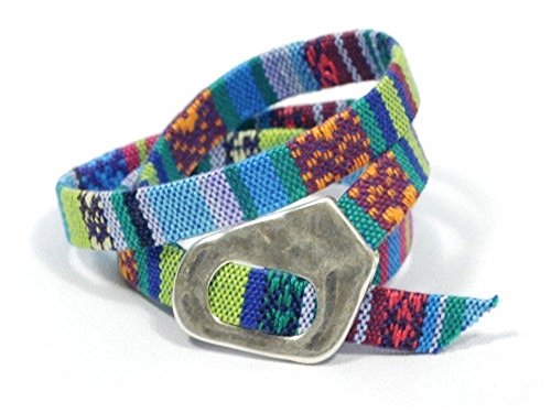 wrap ethnic turquoise fabric bracelet, tribal turquoise bracelet, aztec fabric bracelet, gift for mom, wrap fabric bracelet, FREE SHIPPING