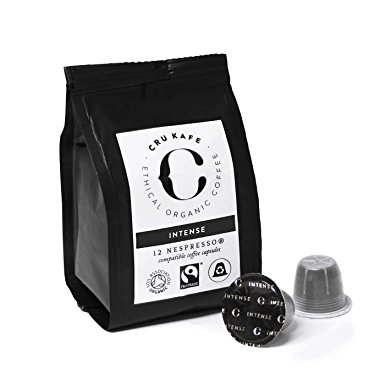 CRU Kafe Fairtrade Organic Coffee Capsules Nespresso Compatible - Intense (36 pods)