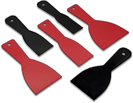 Qualihome Putty Knife Set | 6 Flexible Paint Scrapers for Spackling, Patching, and Painting