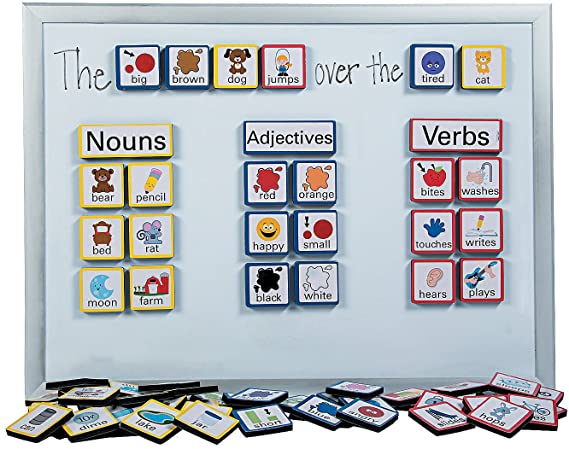 Fun Express Sentence Building Foam Magnets - 103 Pieces - Educational and Learning Activities for Kids