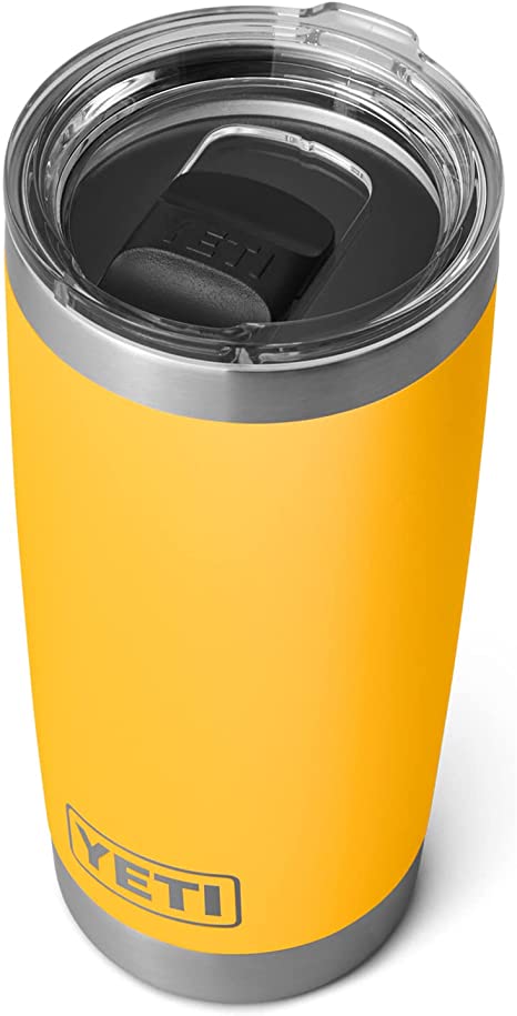 YETI Rambler 20 oz Tumbler, Stainless Steel, Vacuum Insulated with MagSlider Lid, Alpine Yellow